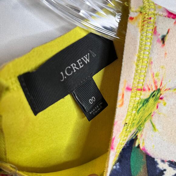 J Crew Floral Cove Surf Scuba Neoprene Bodycon Dress Casual SZ 00 - Picture 4 of 11